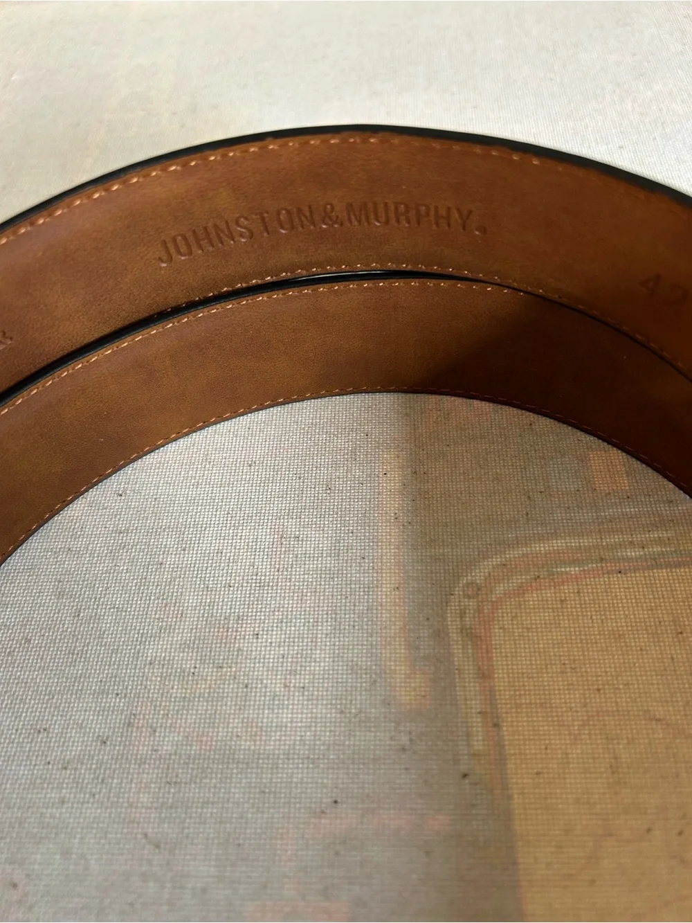Johnston & Murphy New Without Tags Black Leather Belt with Silver Buckle 42